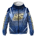 custom navy midshipmen us rock star blue windbreaker jacket best selling