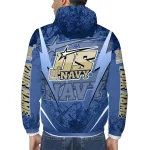 custom navy midshipmen us rock star blue windbreaker jacket best selling