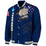 custom navy midshipmen usa flag claws blue varsity jacket best selling
