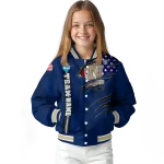 custom navy midshipmen usa flag claws blue varsity jacket best selling