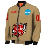 custom nc state wolfpack claw effect beige bomber jacket best selling