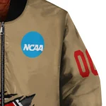 custom nc state wolfpack claw effect beige bomber jacket best selling