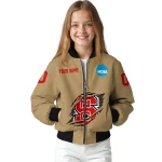 custom nc state wolfpack claw effect beige bomber jacket best selling