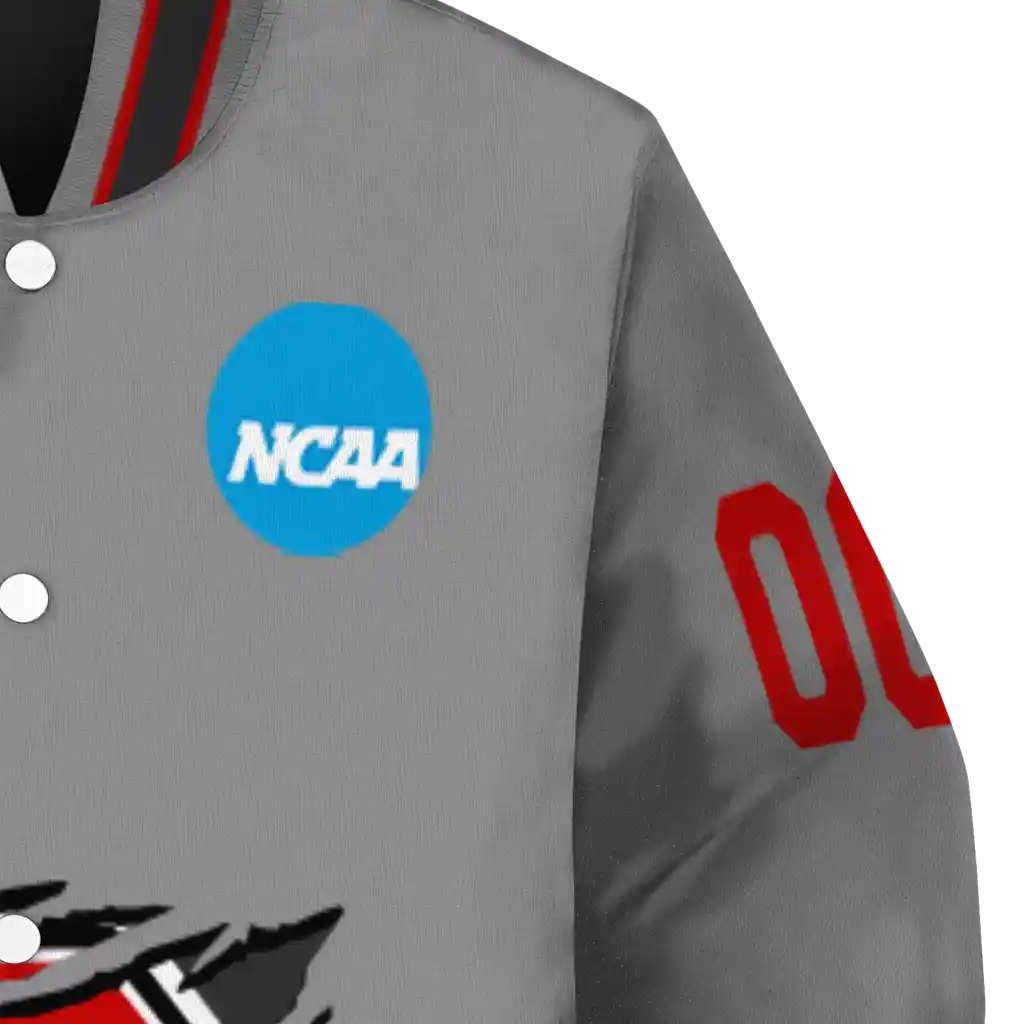 custom nc state wolfpack feral slash grey varsity jacket premium grade custom nc state wolfpack feral slash grey varsity jacket premium grade