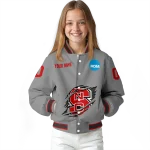 custom nc state wolfpack feral slash grey varsity jacket best selling