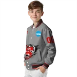 custom nc state wolfpack feral slash grey varsity jacket best selling