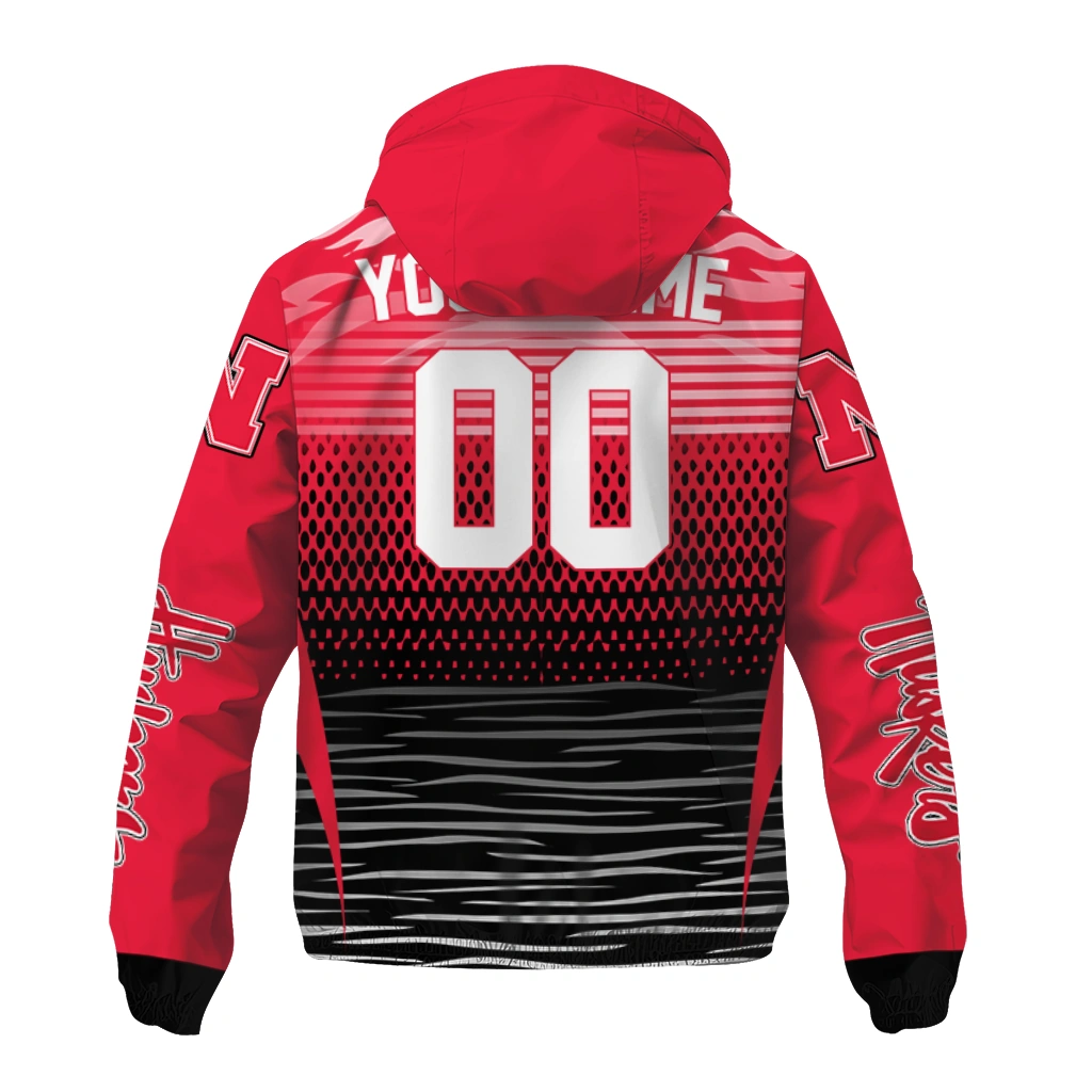 custom nebraska cornhuskers pattern layers red windbreaker jacket fashion forward custom nebraska cornhuskers pattern layers red windbreaker jacket fashion forward