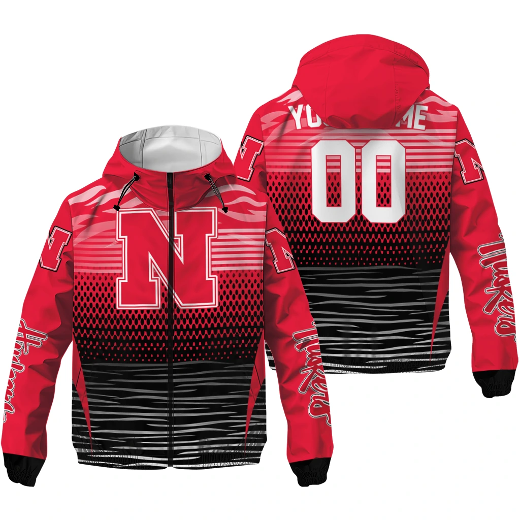 custom nebraska cornhuskers pattern layers red windbreaker jacket high quality custom nebraska cornhuskers pattern layers red windbreaker jacket high quality