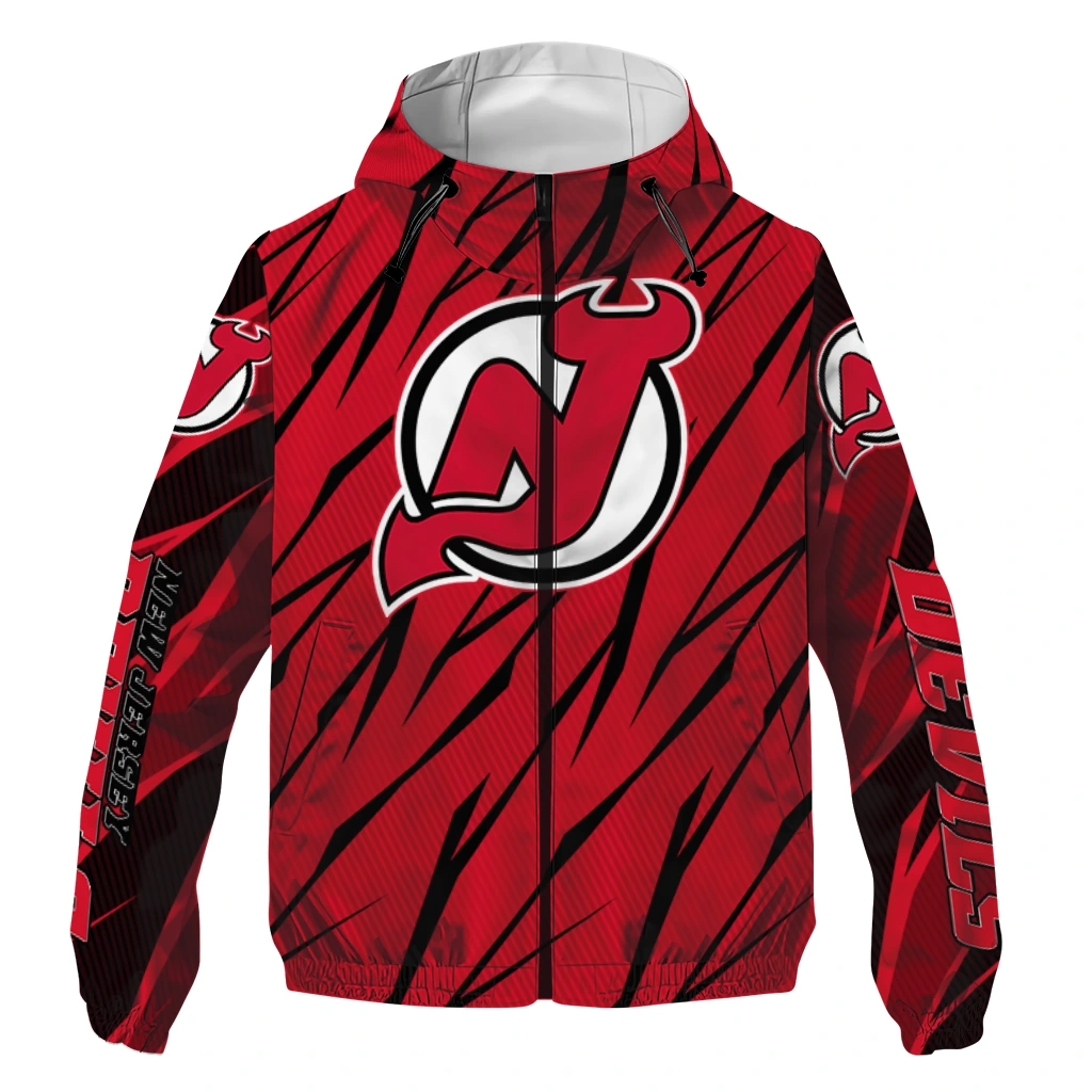 custom new jersey devils abstract streaks red windbreaker jacket best selling custom new jersey devils abstract streaks red windbreaker jacket best selling