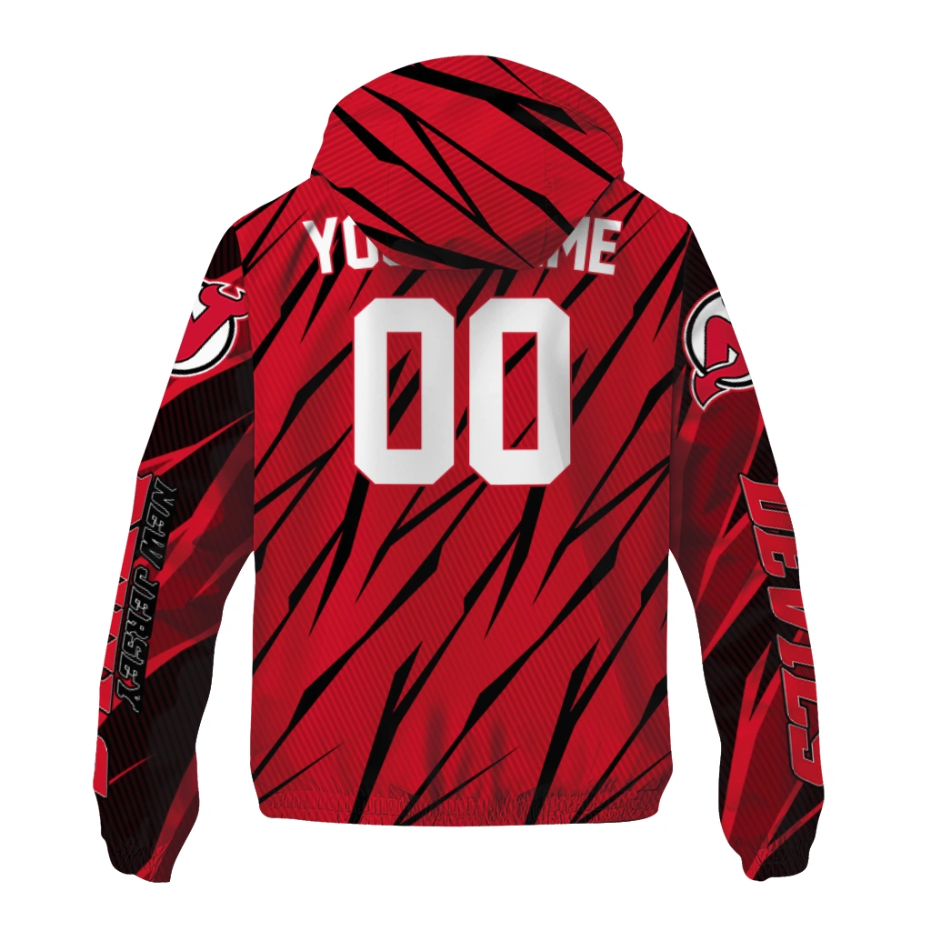custom new jersey devils abstract streaks red windbreaker jacket fashion forward custom new jersey devils abstract streaks red windbreaker jacket fashion forward