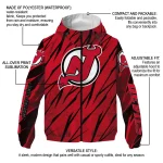 custom new jersey devils abstract streaks red windbreaker jacket best selling