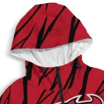 custom new jersey devils abstract streaks red windbreaker jacket best selling