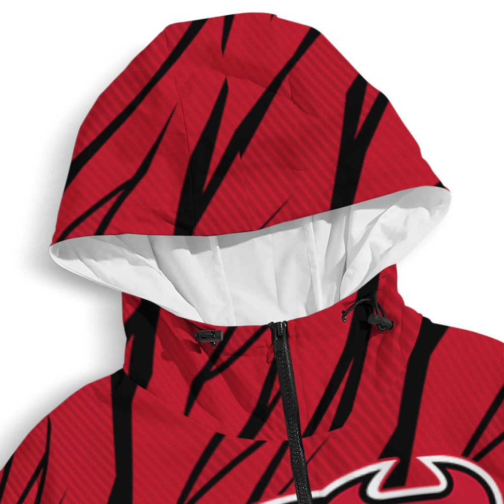 custom new jersey devils abstract streaks red windbreaker jacket premium grade custom new jersey devils abstract streaks red windbreaker jacket premium grade