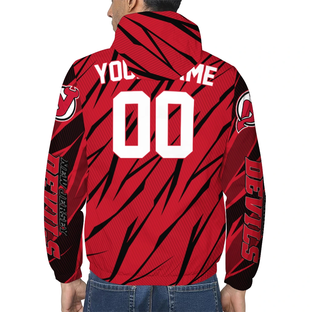 custom new jersey devils abstract streaks red windbreaker jacket trendy custom new jersey devils abstract streaks red windbreaker jacket trendy