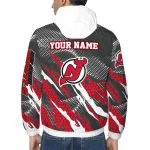 custom new jersey devils claw mesh red gray windbreaker jacket best selling