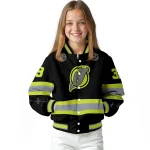 custom new jersey devils heartbeat accent black green varsity jacket best selling