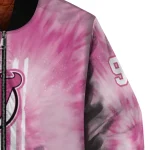 custom new jersey devils pink tie dye pink bomber jacket best selling