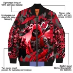 custom new jersey devils skull horde red bomber jacket best selling