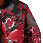 custom new jersey devils skull horde red bomber jacket best selling