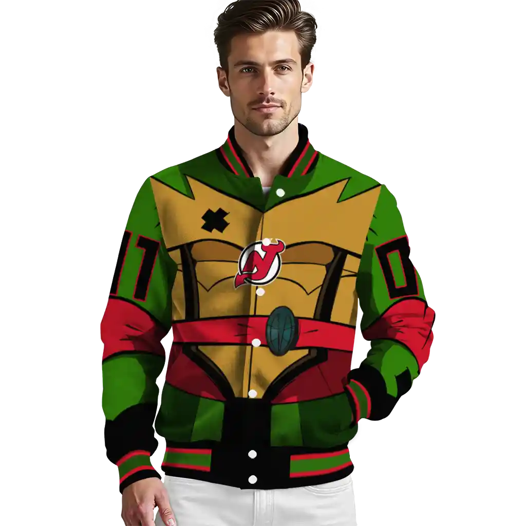 custom new jersey devils turtle armor varsity jacket high quality custom new jersey devils turtle armor varsity jacket high quality