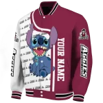 custom new mexico state aggies stitch laughing crimson varsity jacket best selling