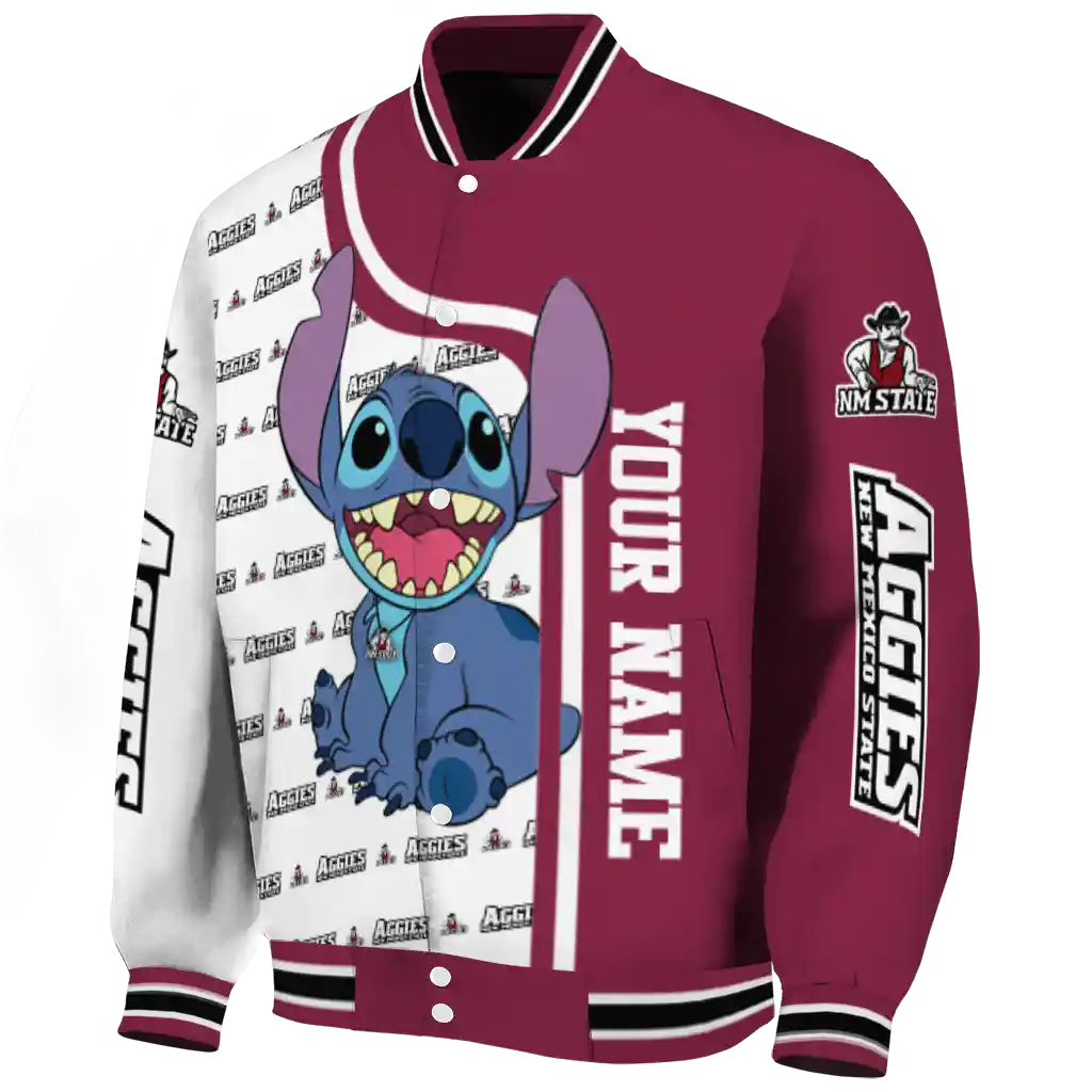 custom new mexico state aggies stitch laughing crimson varsity jacket best selling custom new mexico state aggies stitch laughing crimson varsity jacket best selling