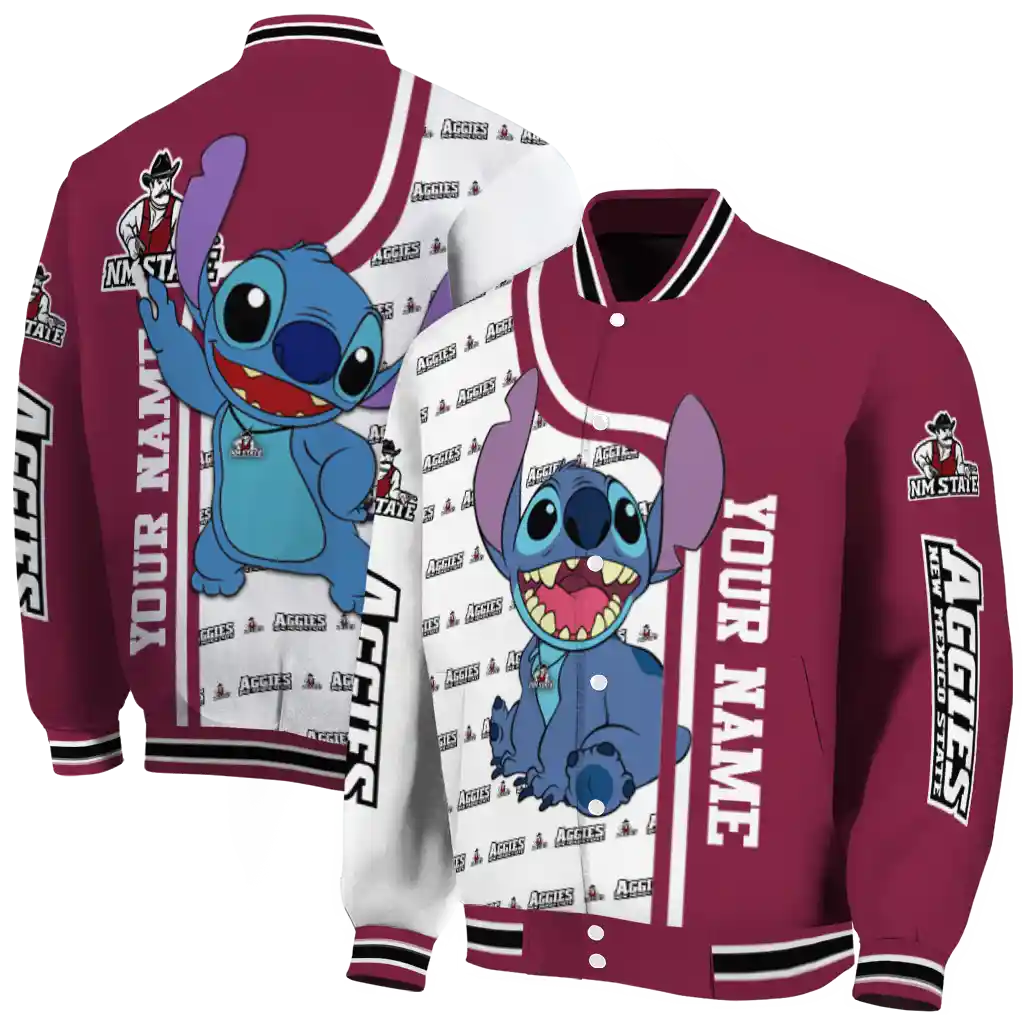 custom new mexico state aggies stitch laughing crimson varsity jacket fashion forward custom new mexico state aggies stitch laughing crimson varsity jacket fashion forward