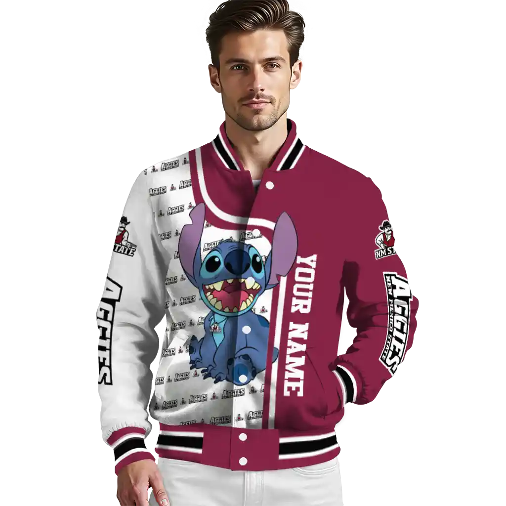 custom new mexico state aggies stitch laughing crimson varsity jacket high quality custom new mexico state aggies stitch laughing crimson varsity jacket high quality