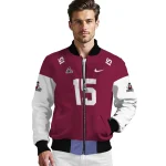 custom new mexico state aggies team patch crimson bomber jacket best selling