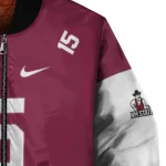 custom new mexico state aggies team patch crimson bomber jacket best selling