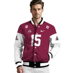 custom new mexico state aggies team patch crimson varsity jacket best selling