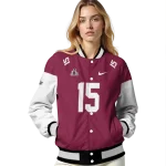 custom new mexico state aggies team patch crimson varsity jacket best selling