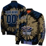 custom new orleans pelicans burst splatter navy bomber jacket best selling