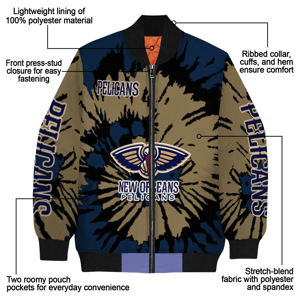custom new orleans pelicans burst splatter navy bomber jacket new arrival custom new orleans pelicans burst splatter navy bomber jacket new arrival