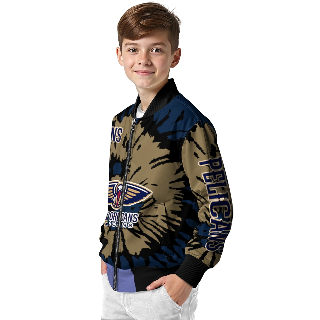 custom new orleans pelicans burst splatter navy bomber jacket trendy custom new orleans pelicans burst splatter navy bomber jacket trendy