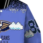 custom new orleans pelicans mario blocks blue black varsity jacket best selling