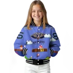 custom new orleans pelicans mario blocks blue black varsity jacket best selling