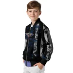 custom new orleans pelicans star stripes navy black bomber jacket best selling