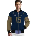 custom new orleans pelicans team patch navy bomber jacket best selling