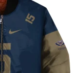 custom new orleans pelicans team patch navy bomber jacket best selling