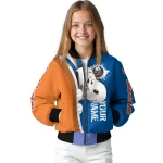 custom new york islanders snoopy head blue bomber jacket best selling