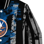 custom new york islanders star stripes blue black varsity jacket best selling
