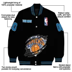 custom new york knicks claw edge black varsity jacket best selling