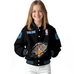 custom new york knicks claw edge black varsity jacket best selling