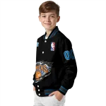 custom new york knicks claw edge black varsity jacket best selling