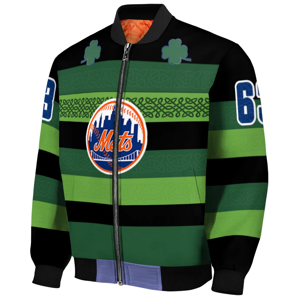 custom new york mets clover green lines green black bomber jacket fashion forward custom new york mets clover green lines green black bomber jacket fashion forward