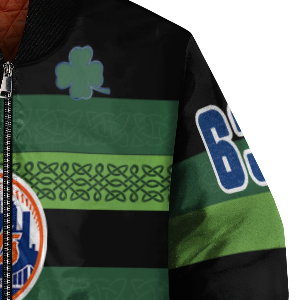 custom new york mets clover green lines green black bomber jacket premium grade custom new york mets clover green lines green black bomber jacket premium grade