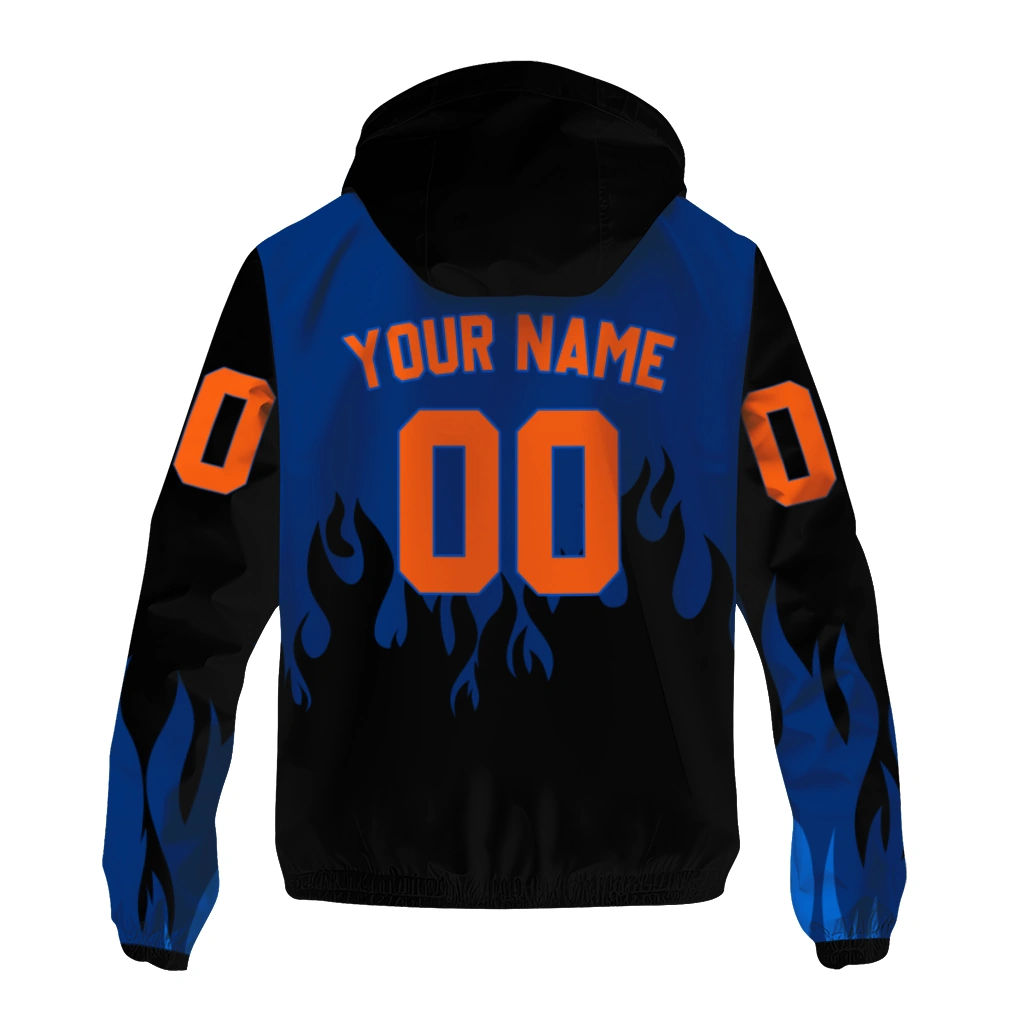 custom new york mets flame trim blue black windbreaker jacket fashion forward custom new york mets flame trim blue black windbreaker jacket fashion forward