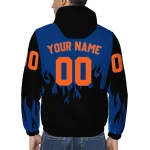 custom new york mets flame trim blue black windbreaker jacket best selling