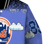 custom new york mets mario blocks blue black varsity jacket best selling